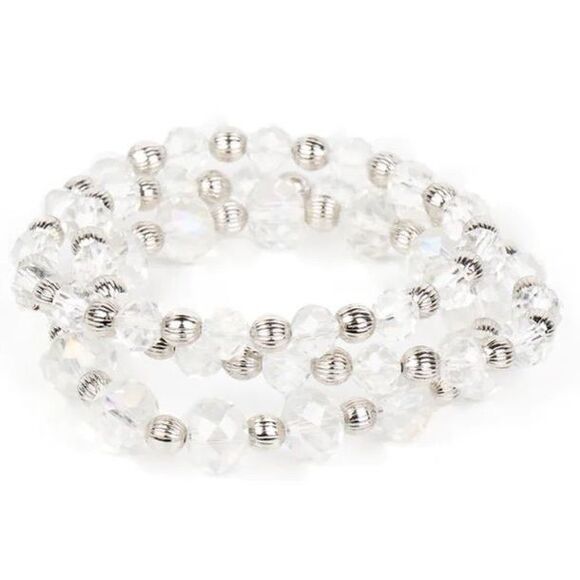 Eiffel Tower Tryst White Bracelet (79) - Picture 2 of 2